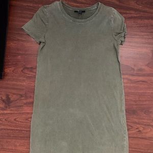 Forever 21 army green tee shirt dress